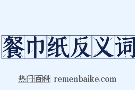 餐巾纸反义词是什么意思的图片